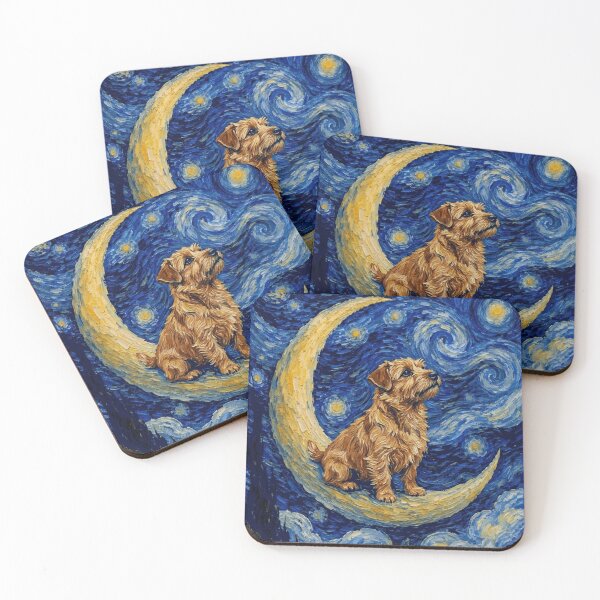 Item preview, Funny Norfolk Terrier Starry Night Painting Cute Moon Stars Mom Dad Kids designed and sold by FurryHavenPH.
