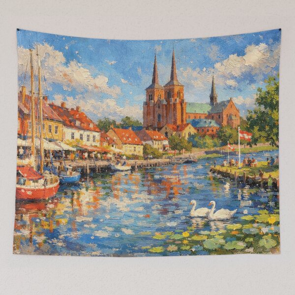 Item preview, A painting of Roskilde, Denmark – A Beautiful place in Europe. designed and sold by GalleryKauffeld.