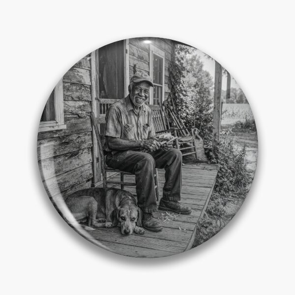 Item preview, Senior Black Man Portrait Black And White designed and sold by Home Decor Art.