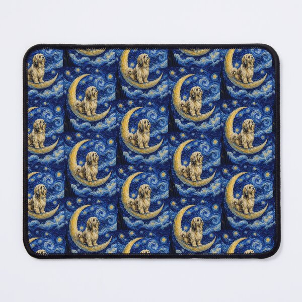 Item preview, Funny Lhasa Apso Starry Night Painting Cute Moon Stars Mom Dad Kids designed and sold by FurryHavenPH.