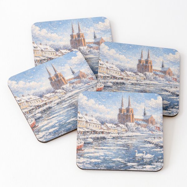 Item preview, Roskilde in Denmark painting – a winter scene in this beautiful European city. designed and sold by GalleryKauffeld.
