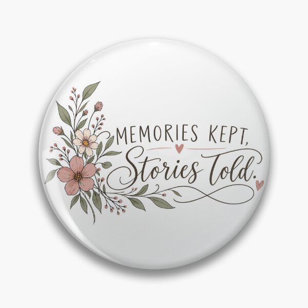 Item preview, Memories Kept Stories Told Minimalist Scrapbook Floral Craft designed and sold by ZIGLWORKS.