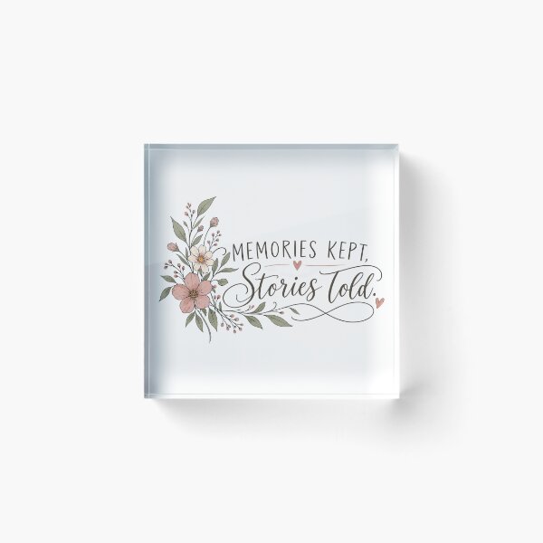 Item preview, Memories Kept Stories Told Minimalist Scrapbook Floral Craft designed and sold by ZIGLWORKS.