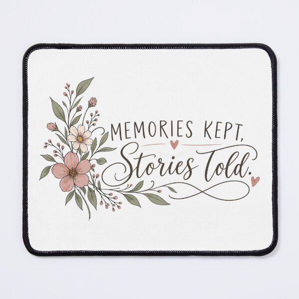 Item preview, Memories Kept Stories Told Minimalist Scrapbook Floral Craft designed and sold by ZIGLWORKS.