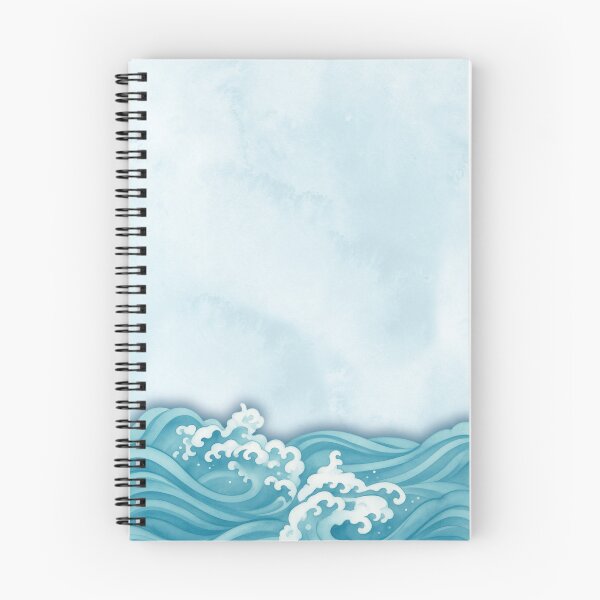 Item preview, Watercolor Ocean Waves Background with Soft Blue Sea Foam designed and sold by Harsha Pinjani.