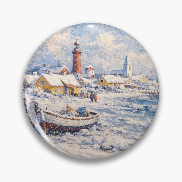 Item preview, Skagen in Denmark painting – a winter scene in this beautiful European place. designed and sold by GalleryKauffeld.
