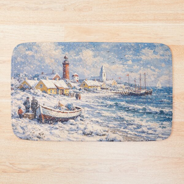 Item preview, Skagen in Denmark painting – a winter scene in this beautiful European place. designed and sold by GalleryKauffeld.