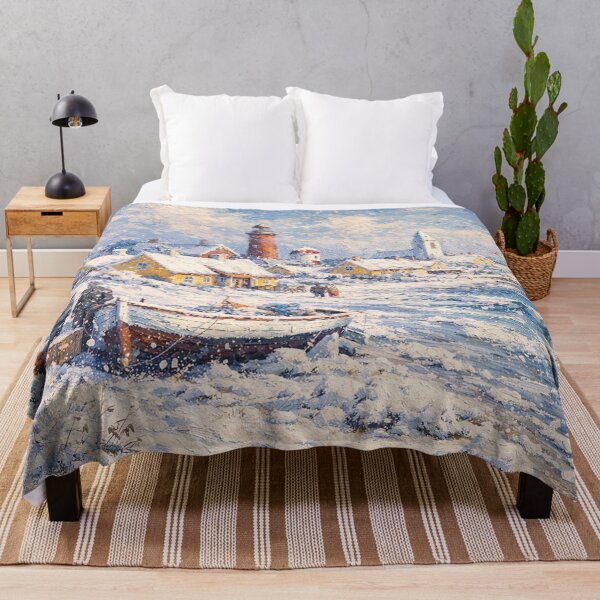 Item preview, Skagen in Denmark painting – a winter scene in this beautiful European place. designed and sold by GalleryKauffeld.