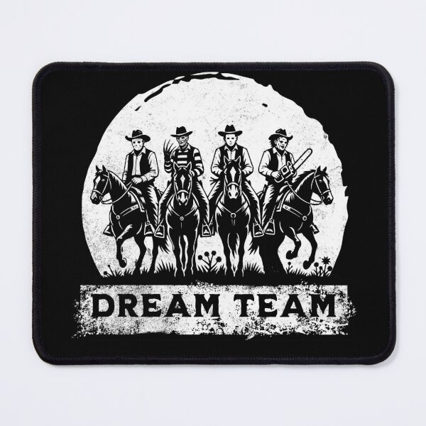 Item preview, Dream Team Horror Movie Killers Vintage Western Halloween Shirt designed and sold by Simon-art-land.