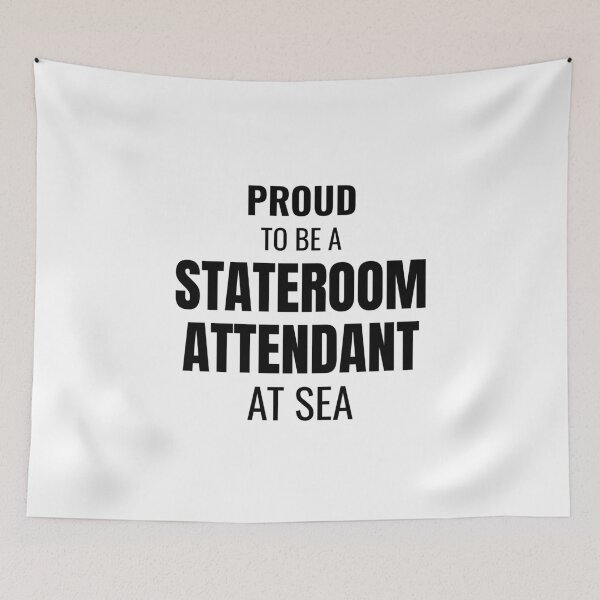 Item preview, Proud to be a Stateroom Attendant at Sea (Black) designed and sold by ShipCrewNation.