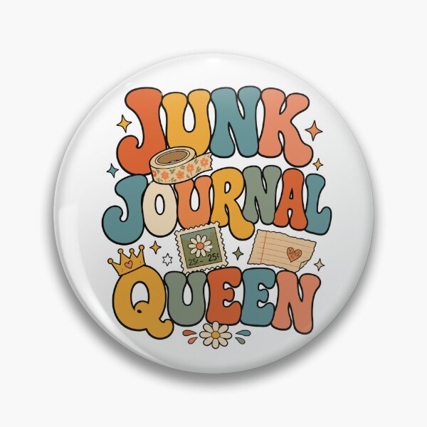 Item preview, Junk Journal Queen Groovy Retro Scrapbooking Funny Craft designed and sold by ZIGLWORKS.