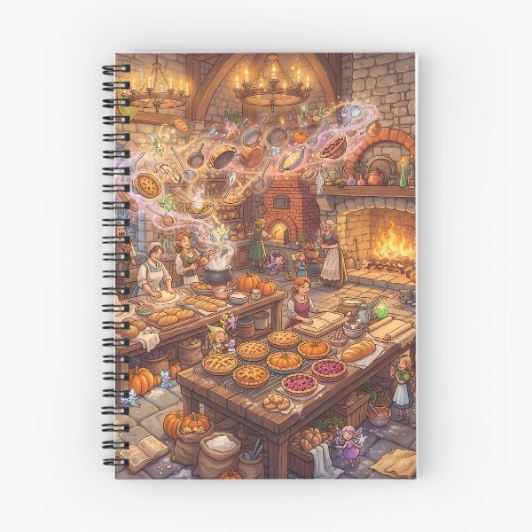 Item preview, Magical Castle Kitchen & House Elves Baking - Cozy Fantasy Art designed and sold by KreonaTime.