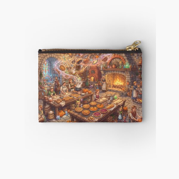 Item preview, Magical Castle Kitchen & House Elves Baking - Cozy Fantasy Art designed and sold by KreonaTime.
