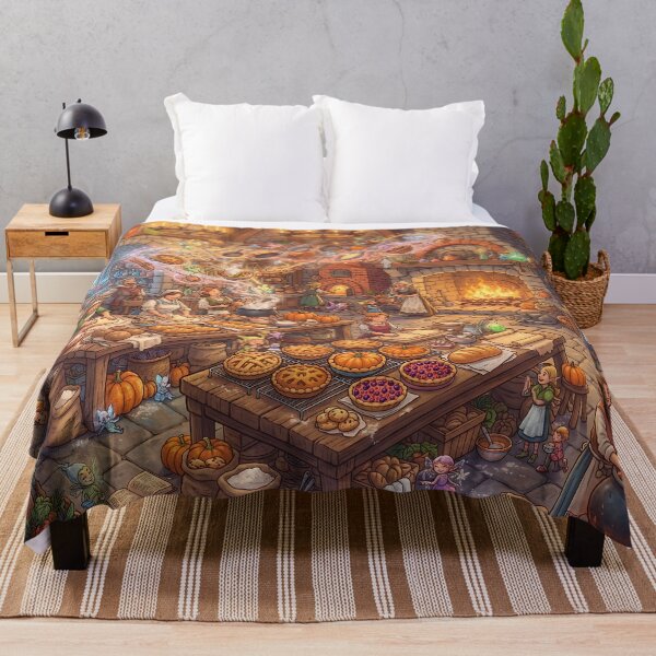 Item preview, Magical Castle Kitchen & House Elves Baking - Cozy Fantasy Art designed and sold by KreonaTime.