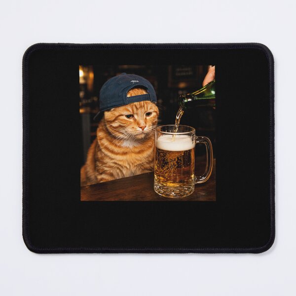 Item preview, Cat Drinking Beer Vintage meme designed and sold by suhairee-studio.