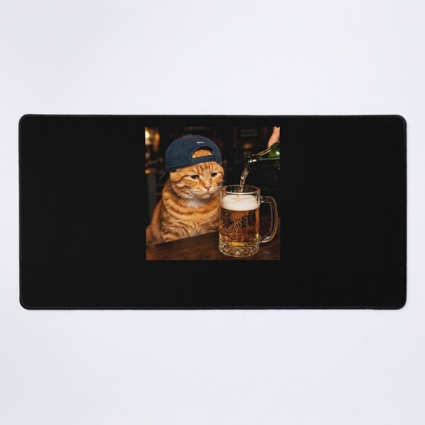 Item preview, Cat Drinking Beer Vintage meme designed and sold by suhairee-studio.