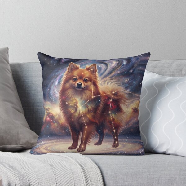 Item preview, Cosmic Fox Pomeranian: The Stellar Guardian & Amber Nebula Soul designed and sold by SOOstudio73.