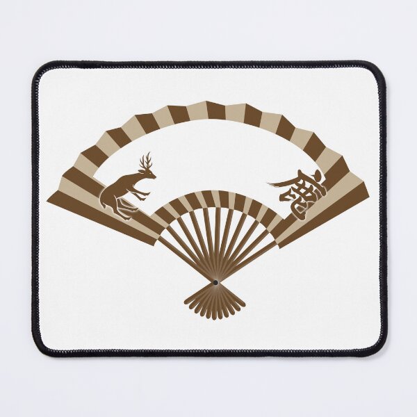 Item preview, Japanese deer folding fan with kanji designed and sold by Onigirineko .