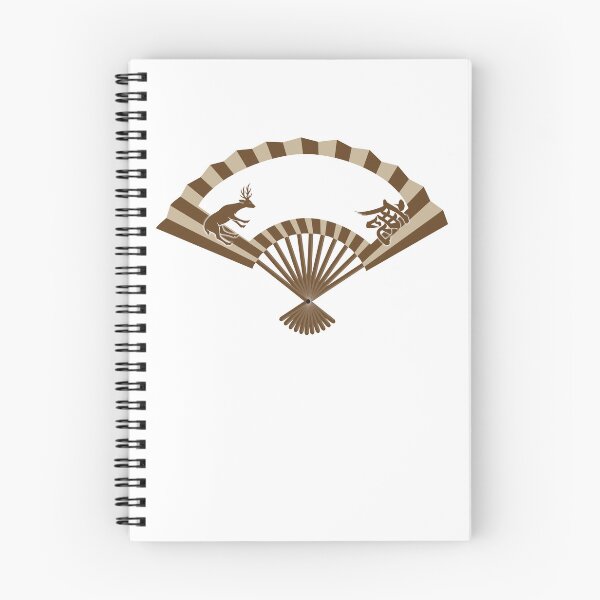 Item preview, Japanese deer folding fan with kanji designed and sold by Onigirineko .