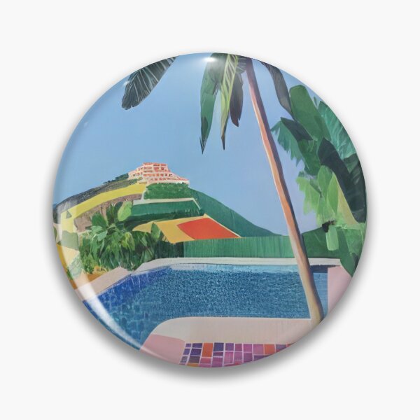 Item preview, David Hockney Inspired Colorful Pool Art designed and sold by CleoniqueH.