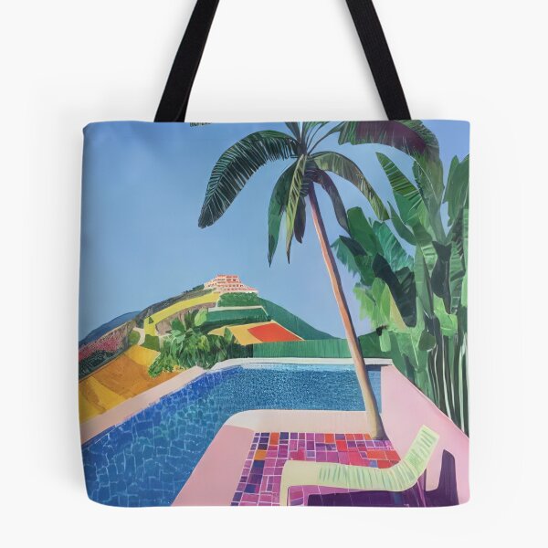 Item preview, David Hockney Inspired Colorful Pool Art designed and sold by CleoniqueH.