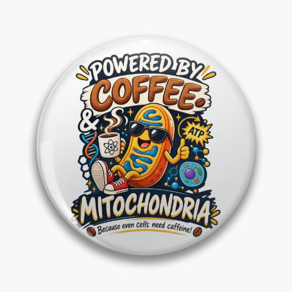 Item preview, Powered by Coffee & Mitochondria Biology Humor designed and sold by Oualibaddas.