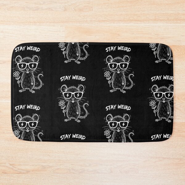 Item preview, Stay Weird Rat T-Shirt – Funny Rat with Sunglasses Doodle, Cute Weird Animal Shirt, Punk Indie Gift designed and sold by SakuraHQ.