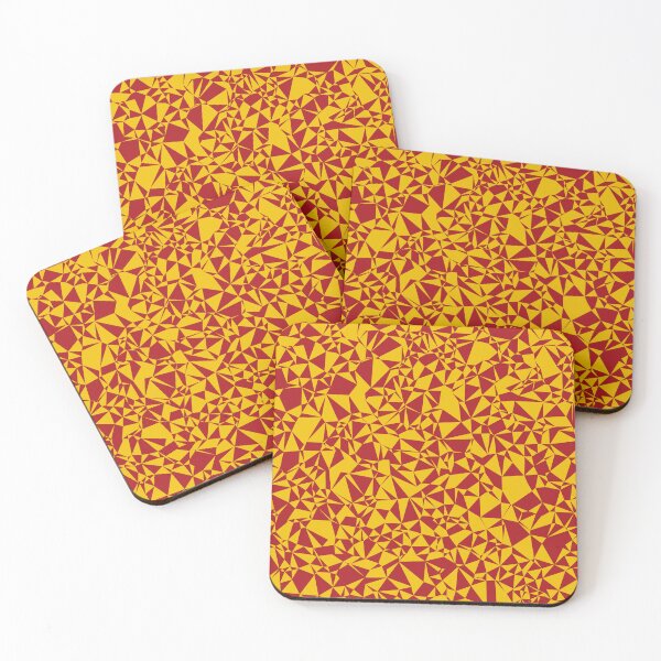 Item preview, Spain (España) Red & Yellow Triangular Mosaic Pattern Design designed and sold by DymondDesigns.