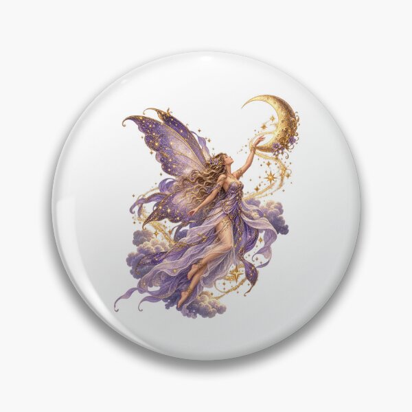 Item preview, Ethereal Moon Fairy Floating Among Stars and Stardust Celestial Fantasy Magical Wings Enchanted Night Sky Art designed and sold by SOUFIANE1991.