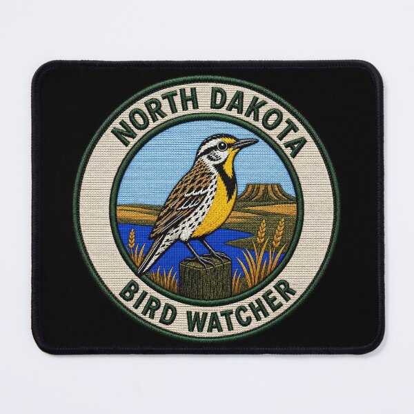 Item preview, North Dakota Bird Watcher – Western Meadowlark Patch designed and sold by The-Drip-Studio.