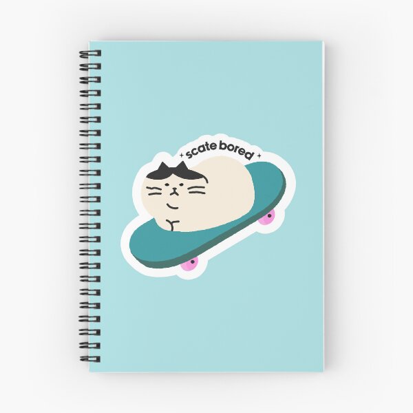 Item preview, Scate Bored Funny Cat Skateboarding Pun designed and sold by Miaou Studio.
