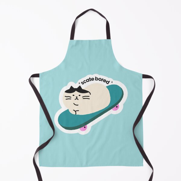 Item preview, Scate Bored Funny Cat Skateboarding Pun designed and sold by Miaou Studio.
