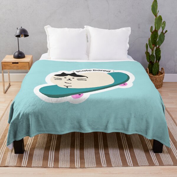Item preview, Scate Bored Funny Cat Skateboarding Pun designed and sold by Miaou Studio.