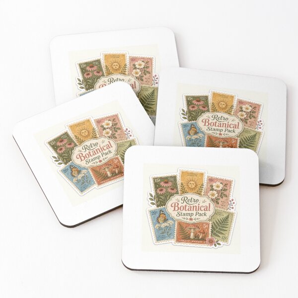 Item preview, Vintage Retro Botanical Stamp Collection designed and sold by MohamedAbozaid1.
