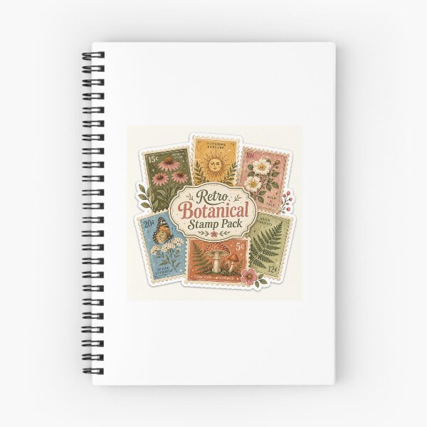 Item preview, Vintage Retro Botanical Stamp Collection designed and sold by MohamedAbozaid1.