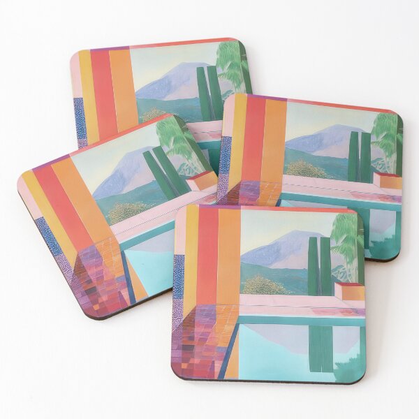 Item preview, David Hockney Inspired Colorful Pool Art designed and sold by CleoniqueH.
