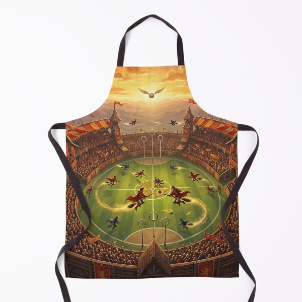 Item preview, Magical Broom Sport Match in Stadium - Golden Snitch Fantasy Art designed and sold by KreonaTime.