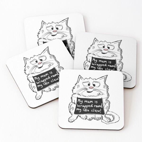 Item preview, White cat comic- mum wrapped round his little claw. designed and sold by KPlayerAdhder.