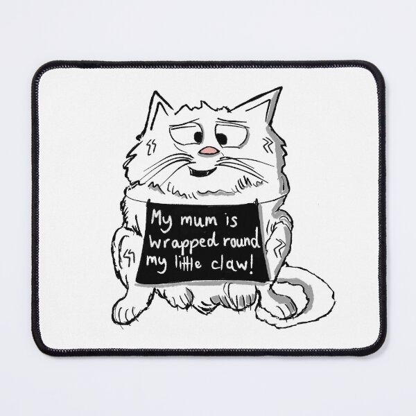 Item preview, White cat comic- mum wrapped round his little claw. designed and sold by KPlayerAdhder.