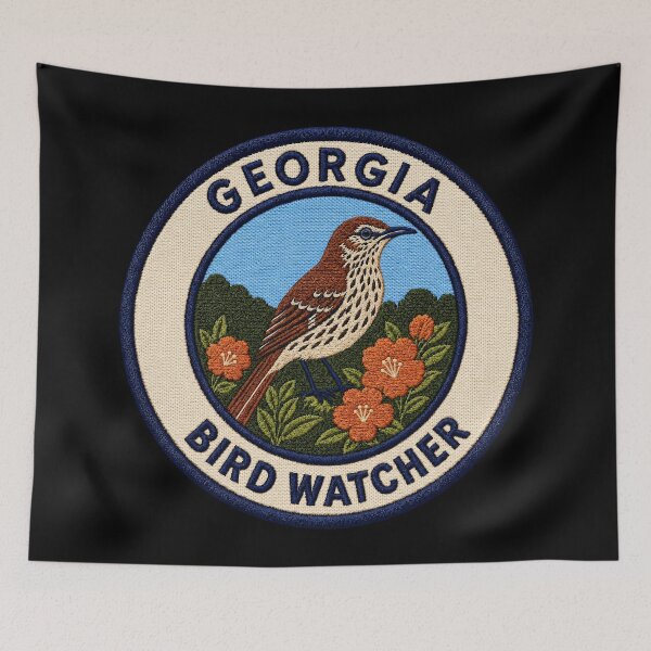 Item preview, Georgia Bird Watcher – Brown Thrasher Patch designed and sold by The-Drip-Studio.