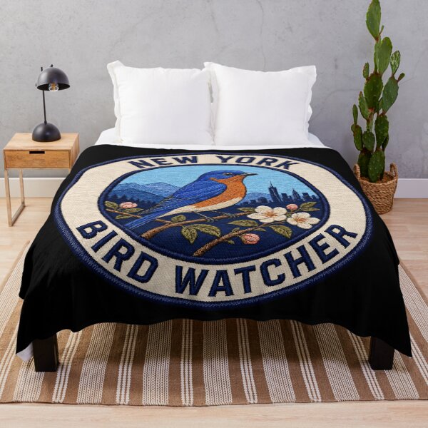 Item preview, New York Bird Watcher – Eastern Bluebird Patch designed and sold by The-Drip-Studio.