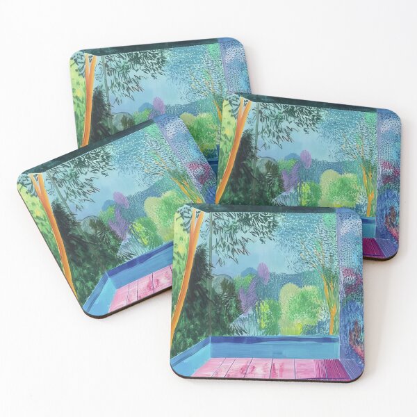 Item preview, David Hockney Inspired Colorful Pool Art designed and sold by CleoniqueH.