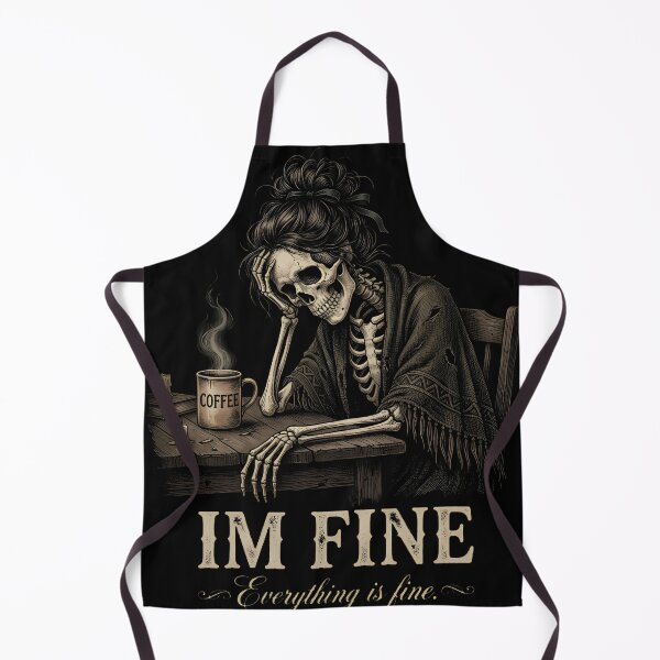 Item preview, I'm Fine Everything Is Fine Skeleton Coffee designed and sold by w66aboo.