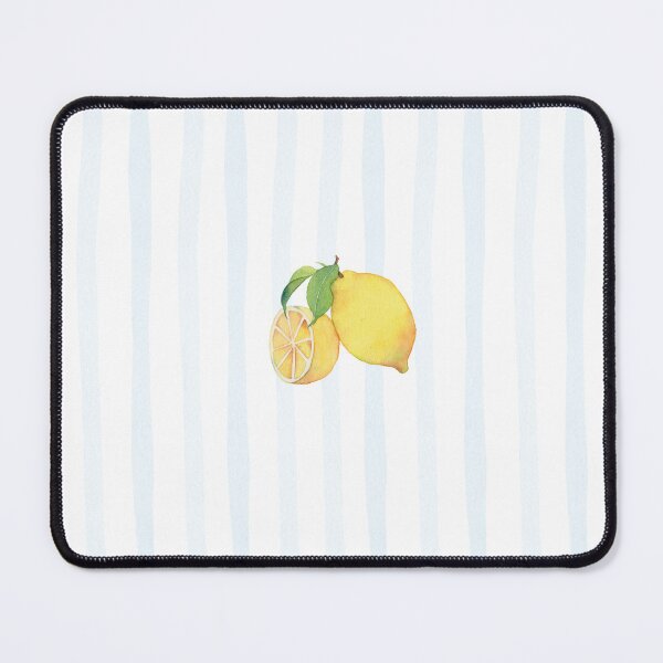 Item preview, Watercolor Lemon Pattern with Soft Blue Stripes designed and sold by Harsha Pinjani.