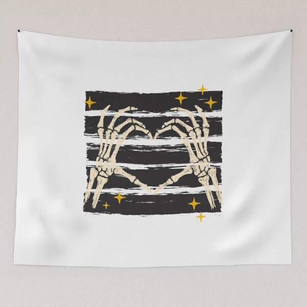 Item preview, Halloween Skeleton Hand Stripes – Spooky Gothic Halloween Skeleton Design designed and sold by Timeless Bond Designs.