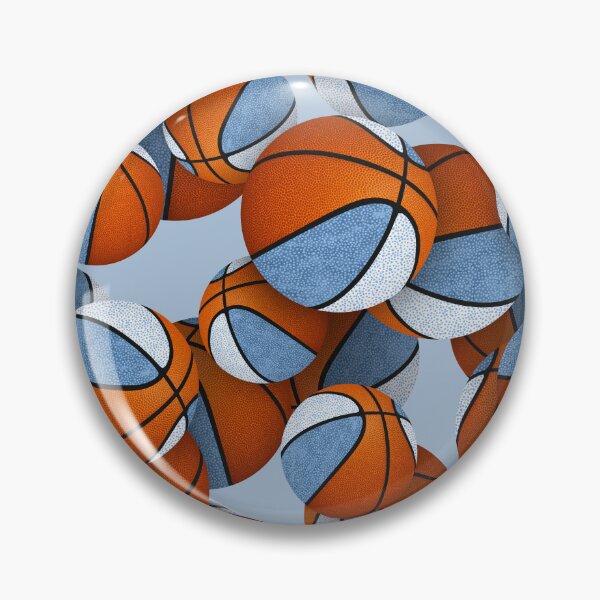 Item preview, Stylized basketballs with blue white accent panels designed and sold by katzdzynes.