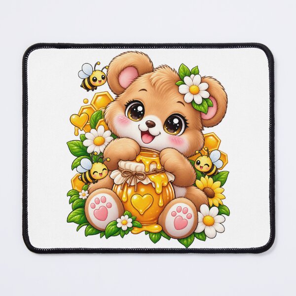 Item preview, Honey Bear – Cute Kawaii Bear with Honey Jar designed and sold by JPCuteDesign.
