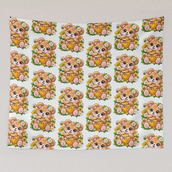 Item preview, Honey Bear – Cute Kawaii Bear with Honey Jar designed and sold by JPCuteDesign.
