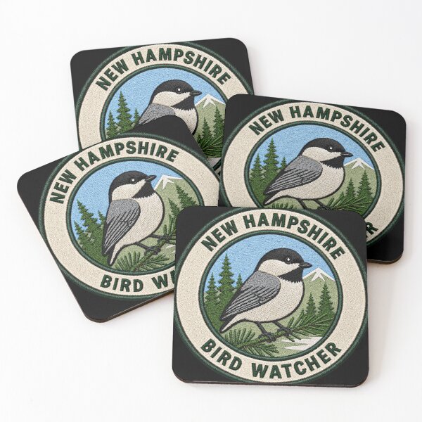 Item preview, New Hampshire Bird Watcher – Black-Capped Chickadee Patch designed and sold by The-Drip-Studio.