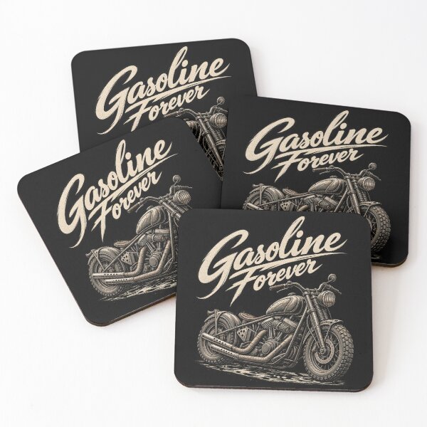 Aperçu de l'œuvre Moto vintage Gasoline Forever créée et vendue par creativebymateo.